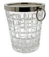 A 1960s Val Saint Lambert crystal and silver plated champagne bucket