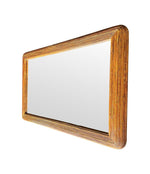 A large landscape or portrait 1970s bamboo mirror