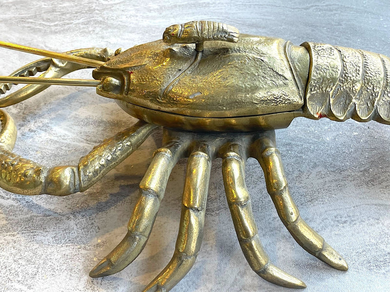 Mid Century Brass Lobster sculpture - Ed Butcher Antiques Shop London