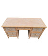 A 1980s colonial style carved wood and rattan desk by Roche Bobois