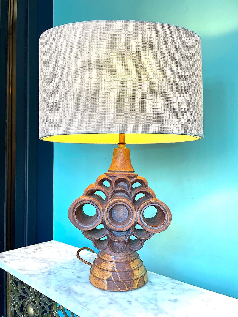 Mid Century Table lamp studio pottery by Bernard Rooke - Mid Century Lighting 