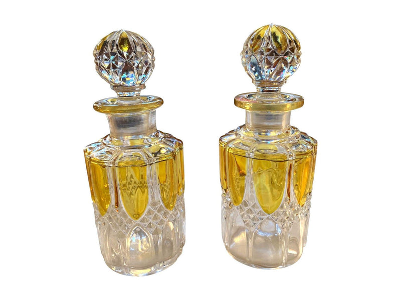 A. collection of seven Val Sat Lambert 1920s perfume bottles.