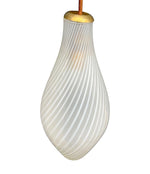 Large Mid Century Murano swirl glass pendant light by Aloys Gangkofner for Peill & Putzler model name Tossa - Mid Century Lighting London