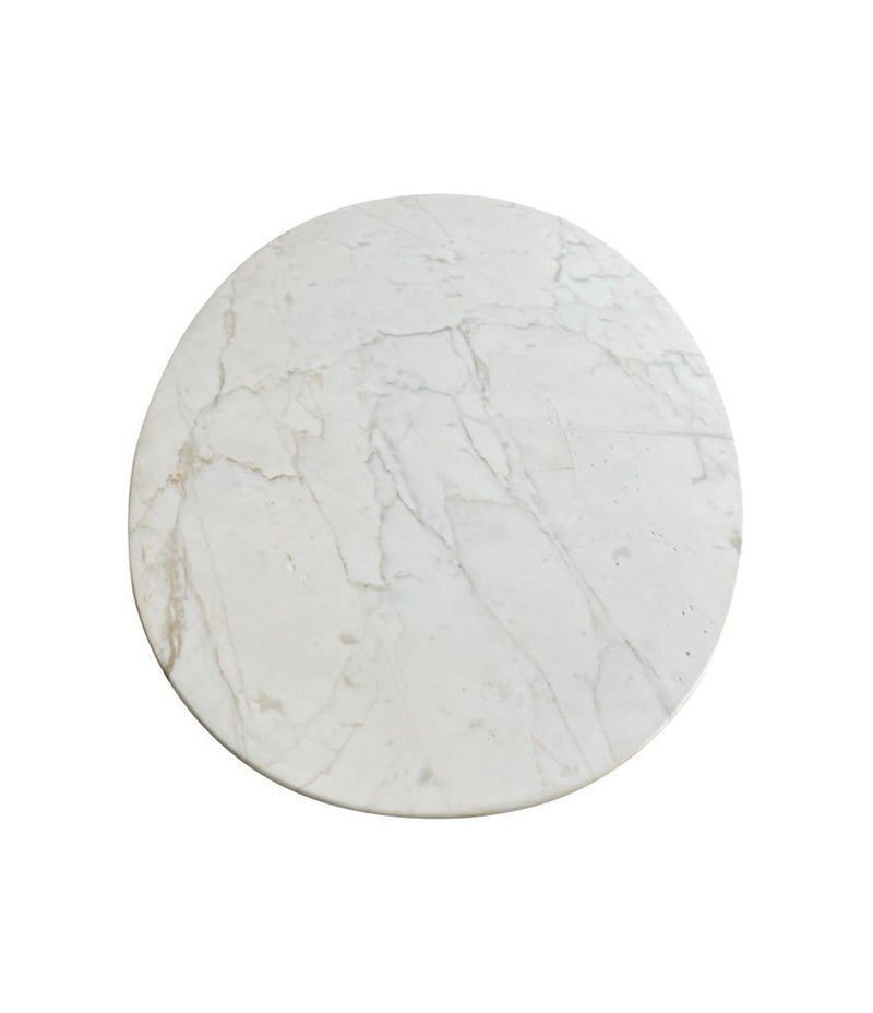 An Italian 1970s oval Carrara marble coffee table in the style of Angelo Mangiarotti