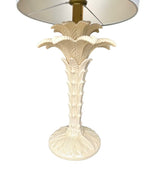 A pair of Italian ceramic 1970s palm tree lamps for lighting company Leola