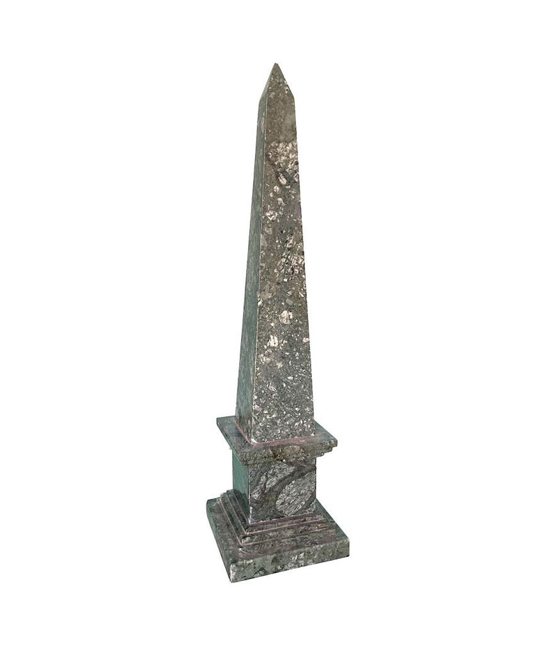 Pair of Italian Verde Indio Green Marble Obelisks - Ed Butcher Antiques Shop London