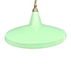 An Italian 1950s Stilnovo brass extendable telescopic wall light with green stitched leather arm