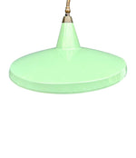An Italian 1950s Stilnovo brass extendable telescopic wall light with green stitched leather arm