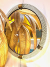 A large 1940s circular Murano glass and brass mirror by Barovier and Toso