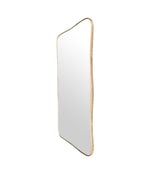 A wonderful shaped large original Italian Mid Century shield mirror with solid wood back - Mid Century Mirrors