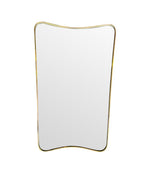 An original Italian Mid Century brass shield mirror attributed to Gio Ponti - Mid Century Mirrors