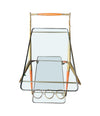 An Italian 1950s brass and lacquered wood bar trolley by Cesare Lacca