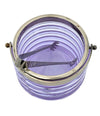 A Murano purple glass ribbed ice bucket “Onda” by Sergio Asti for Amolfo di Cambio