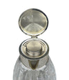 Mid Century Crystal lemonade jug with silver plated handle and central ice tube - Vintage Barware