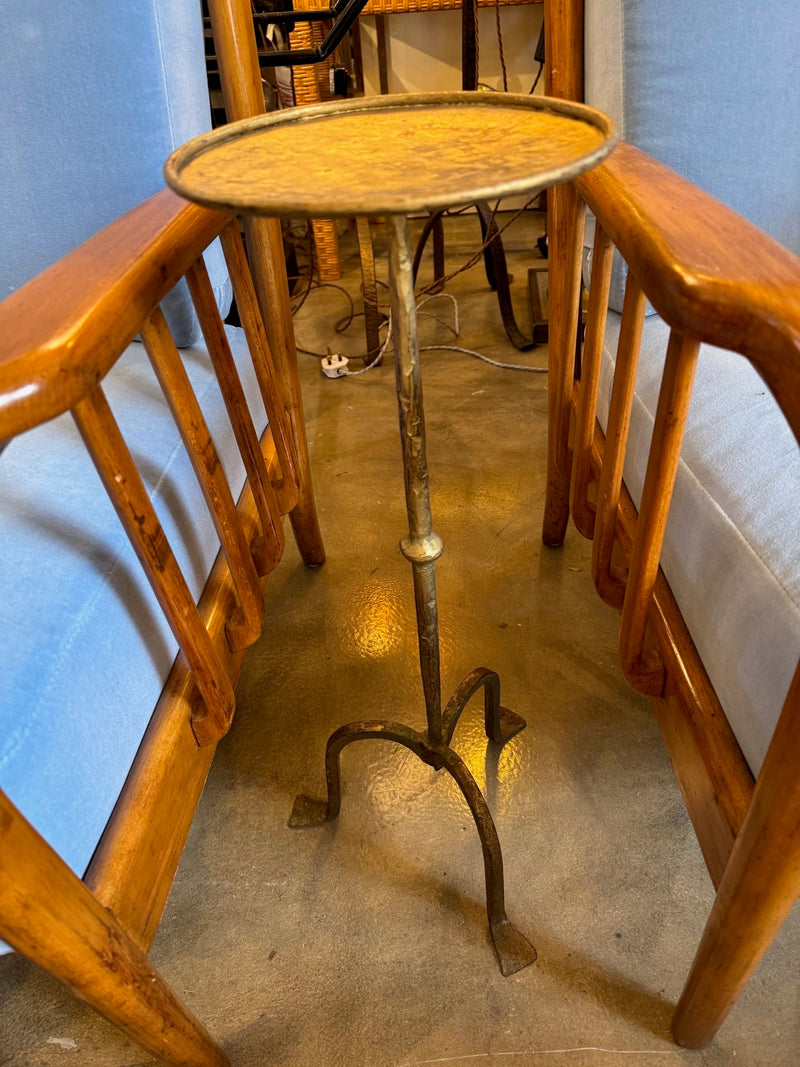A Spanish 1950s wrought iron gilt martini table