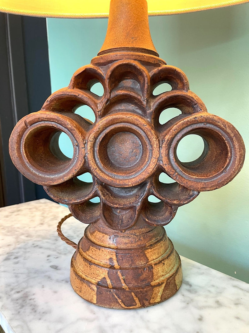 Mid Century Table lamp studio pottery by Bernard Rooke - Mid Century Lighting 