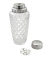 A 1930s Art Deco cut crystal and silver plated cocktail shaker by WMF