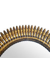 Spanish mid century gilt metal sunburst mirror - Mid Century Mirrors