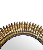 Spanish mid century gilt metal sunburst mirror - Mid Century Mirrors