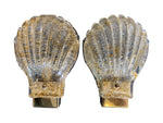 Vintage wall sconces Barovier & Toso Muran glass shell design - Italian 1960s 