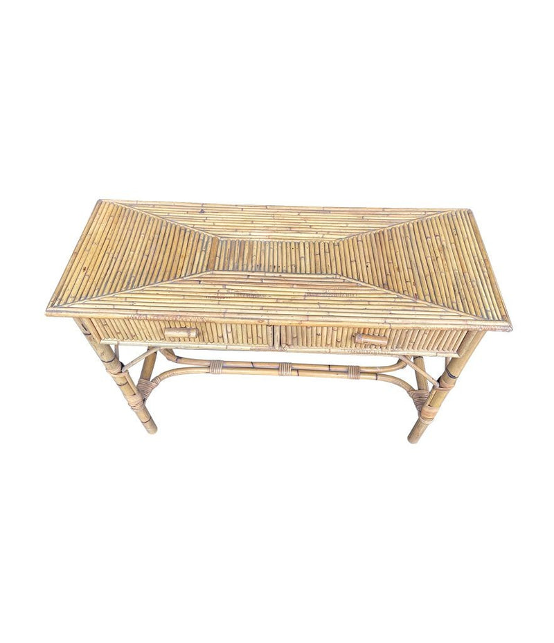 An Italian 1970s Bamboo console dressing table by Vivai Del Sud