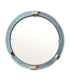 A large 1940s circular Murano glass and brass mirror by Barovier and Toso