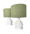 Mid Century table lamps ceramic artichoke bases - Mid Century Lighting - 1970s table lamps