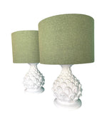Mid Century table lamps ceramic artichoke bases - Mid Century Lighting - 1970s table lamps