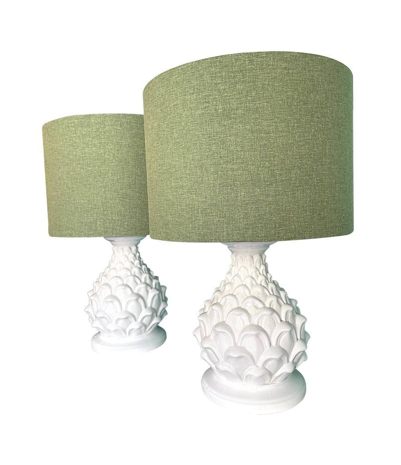 Mid Century table lamps ceramic artichoke bases - Mid Century Lighting - 1970s table lamps