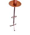 Mid century floor lamp Spanish wrought iron with bespoke linen shade - Mid Century Lighting