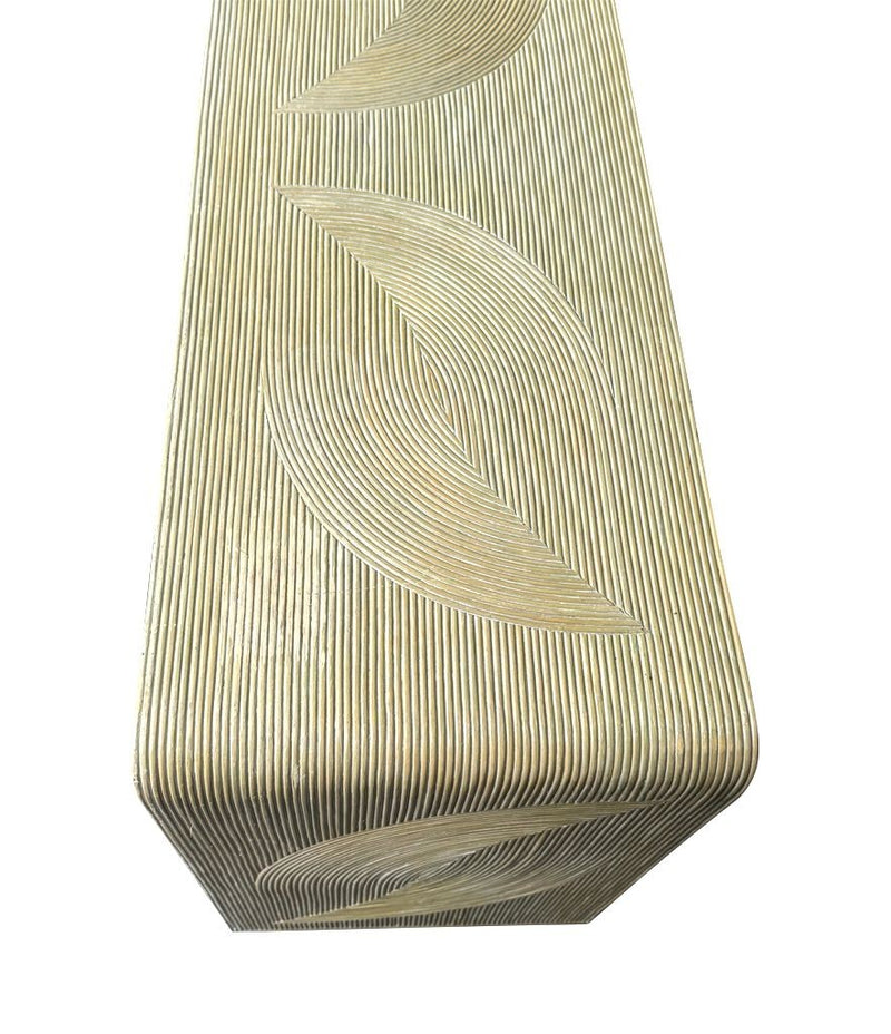 An Italian 1970s pencil reed bamboo, two doors, cabinet by Vivai Del Sud