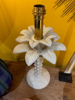A pair of Italian ceramic 1970s palm tree lamps for lighting company Leola