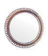 An Italian 1970s circular bamboo mirror by Franco Albini for Bonacina