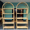 Mid Century Italian Bamboo and Rattan Shelves with Curved Tops - Mid Century Furniture - Ed Butcher Antiques Shop London