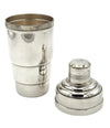 A French 1930s Art Deco silver plated cocktail shaker in orignal presentation box
