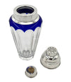 A Faberge crystal "Grand Duke" cocktail set with silver plated cocktail shaker and 4 glasses