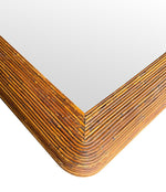 A large landscape or portrait 1970s bamboo mirror