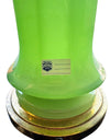 A large pair of 1960s opaline Murano lime green glass lamps by Gino Cenedese