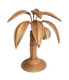 A bamboo palm tree table lamp in the style of Mario Lopez Torres with two lights