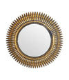 Spanish mid century gilt metal sunburst mirror - Mid Century Mirrors