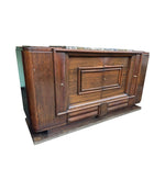 Art Deco Sideboard Oak by Gaston Poisson with marble top