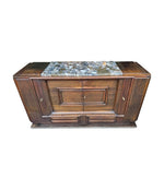 Art Deco Sideboard Oak by Gaston Poisson with marble top