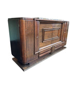 Art Deco Sideboard Oak by Gaston Poisson with marble top