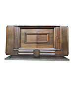 Art Deco Sideboard Oak by Gaston Poisson with marble top