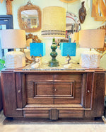 Art Deco Sideboard Oak by Gaston Poisson with marble top