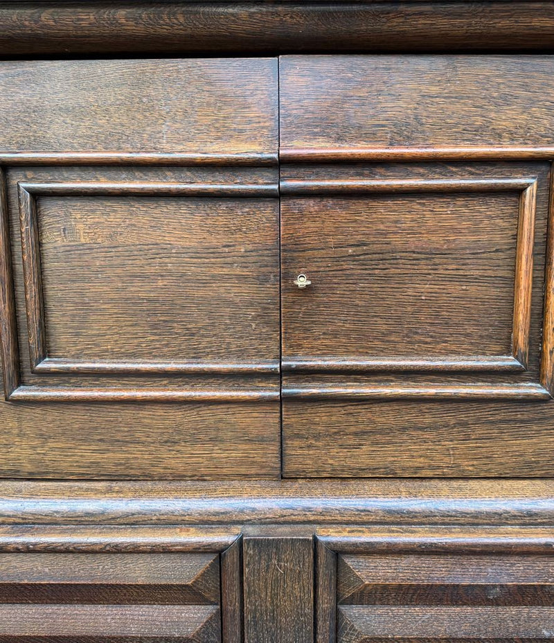 Art Deco Sideboard Oak by Gaston Poisson with marble top