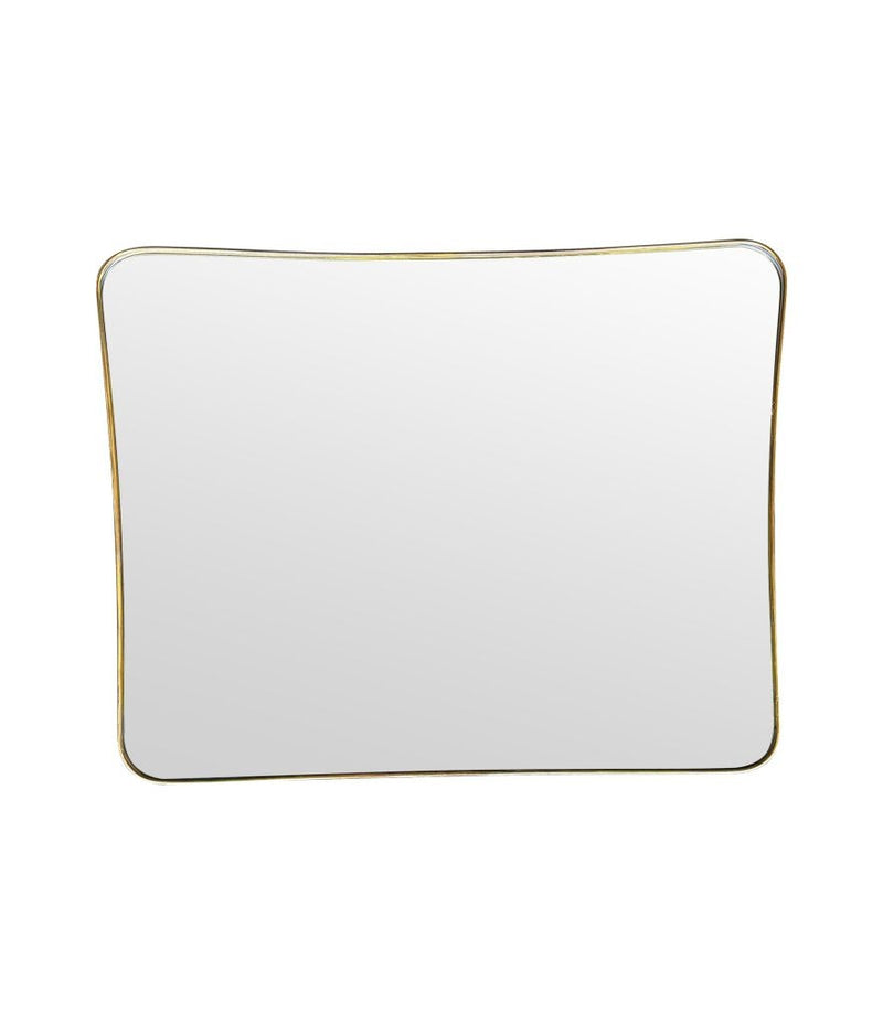 Mid century mirror brass framed Italian 1950s