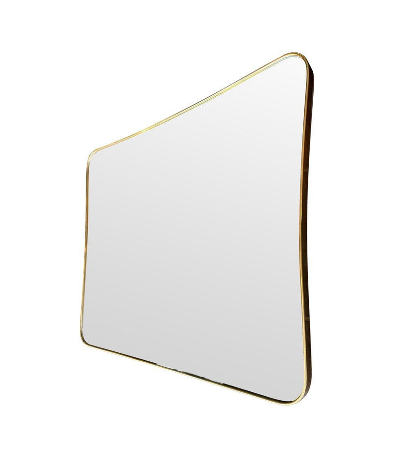 Mid century mirror brass framed Italian 1950s