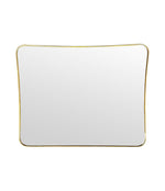 Mid century mirror brass framed Italian 1950s