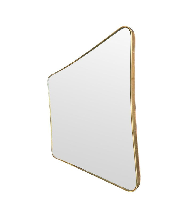 Mid century mirror brass framed Italian 1950s